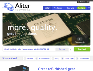 Aliter Networks homepage